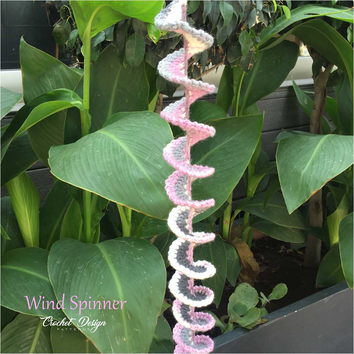 Wind Spinner with Flower Crochet pdf Pattern - crochet home decor - garden decoration - Floral Hanging Decoration