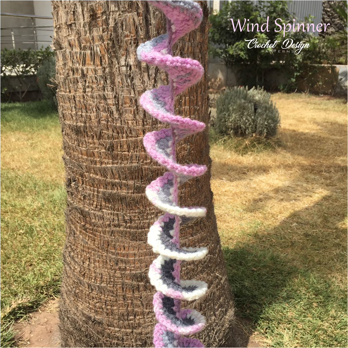 Wind Spinner with Flower Crochet pdf Pattern - crochet home decor - garden decoration - Floral Hanging Decoration