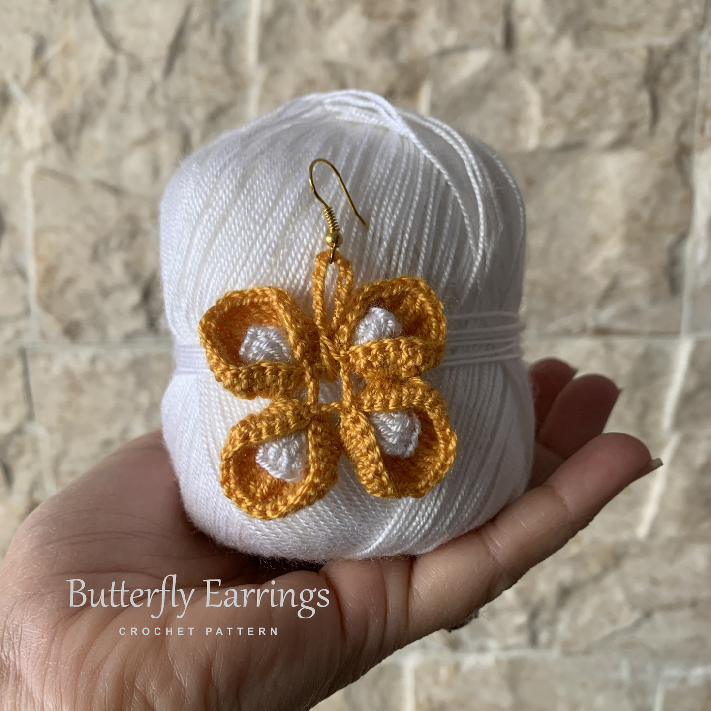 Butterfly crochet earrings for valentine's day | crochet pattern