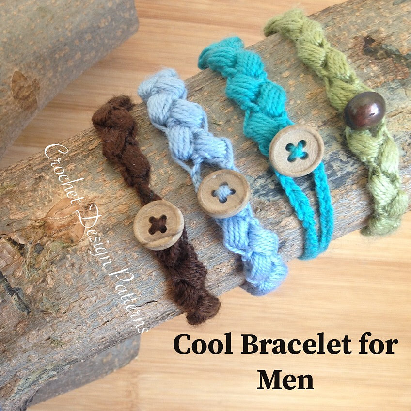 Cool Bracelet for Men Best Gift for Father's Day Crochet Pattern