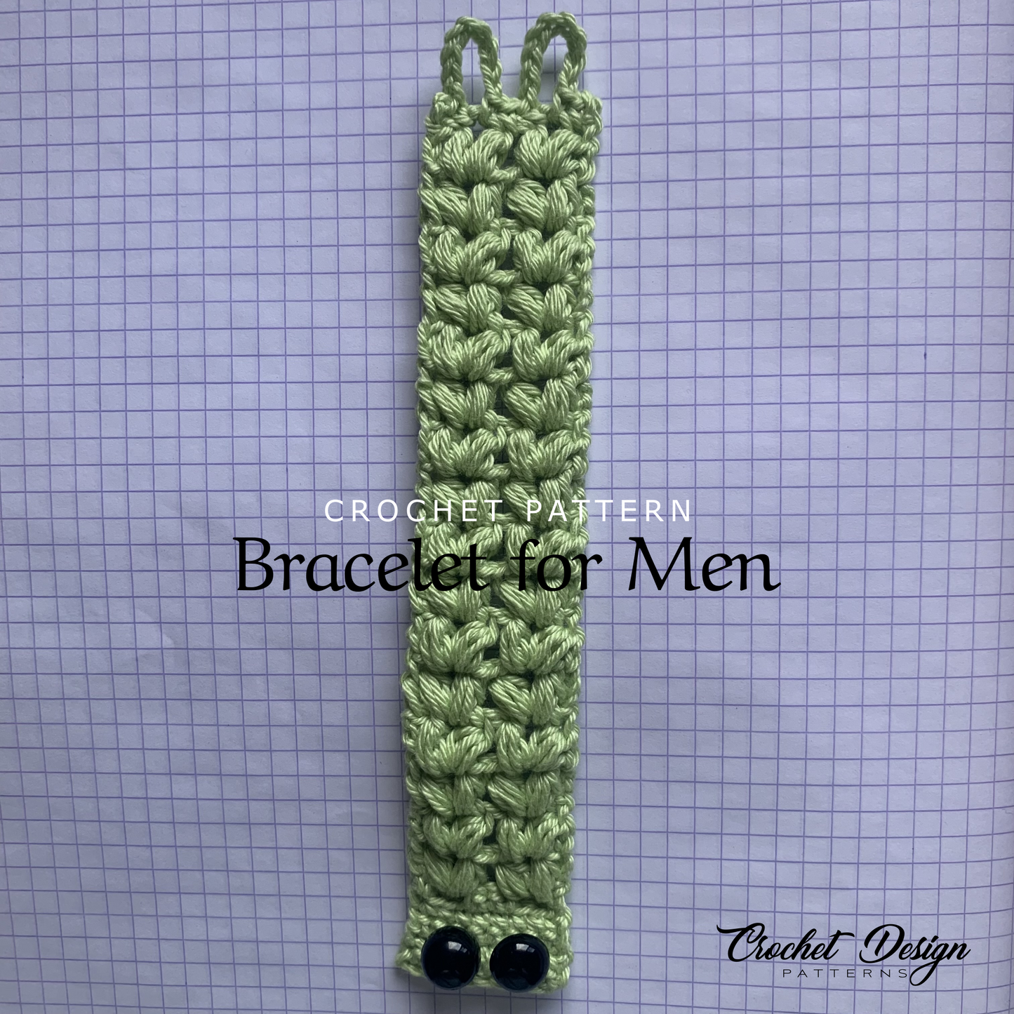 TopG Bracelet for Men -pdf crochet pattern-