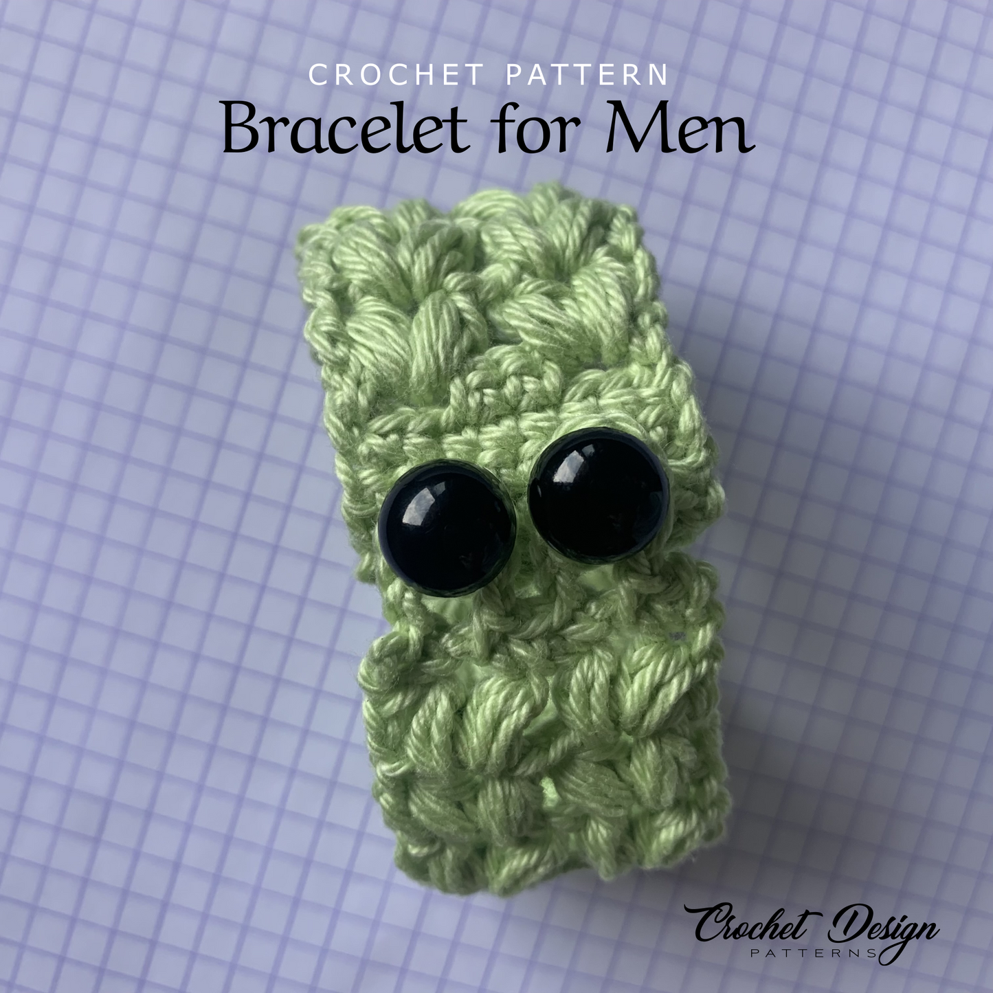 TopG Bracelet for Men -pdf crochet pattern-