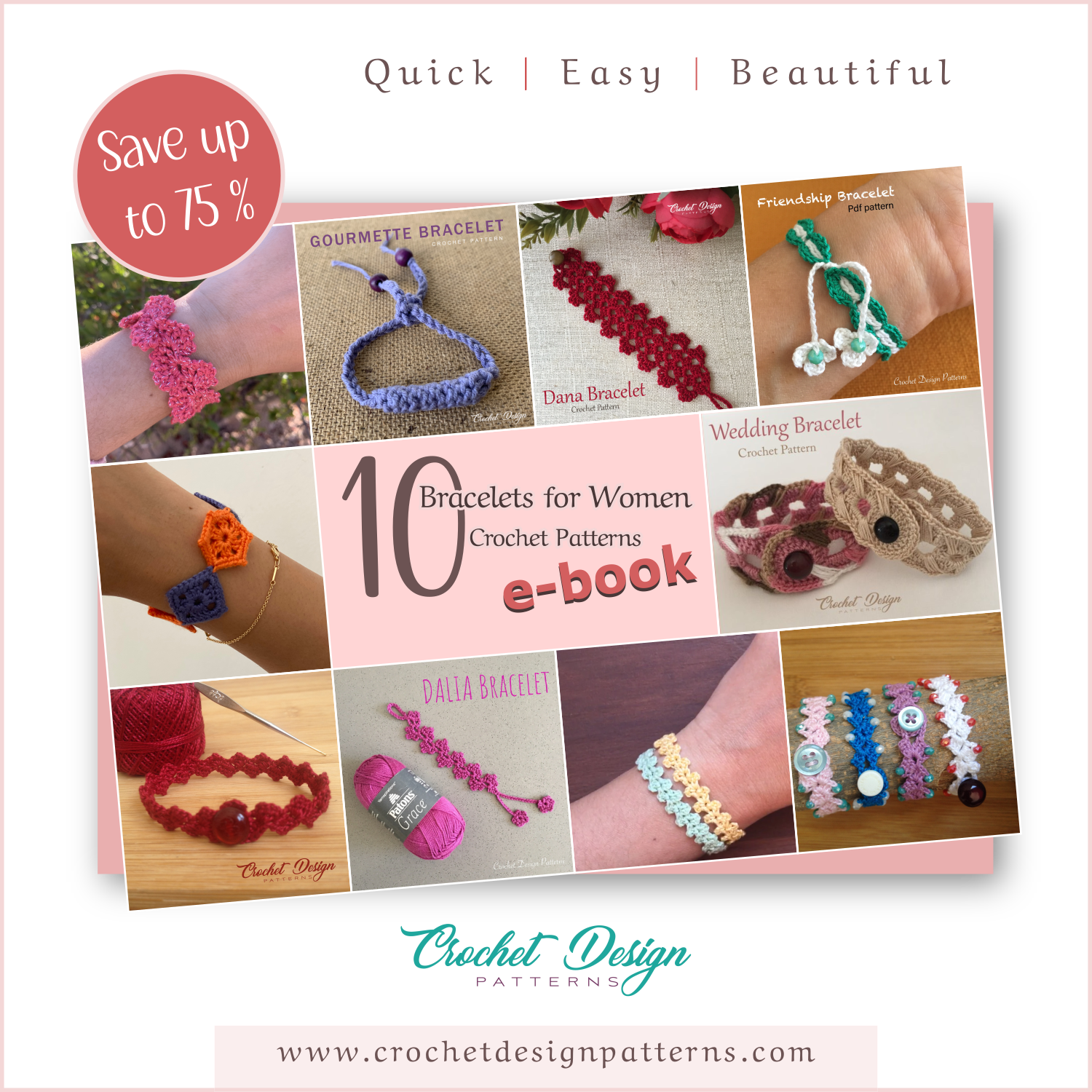 Crochet friendship 2025 bracelet pattern