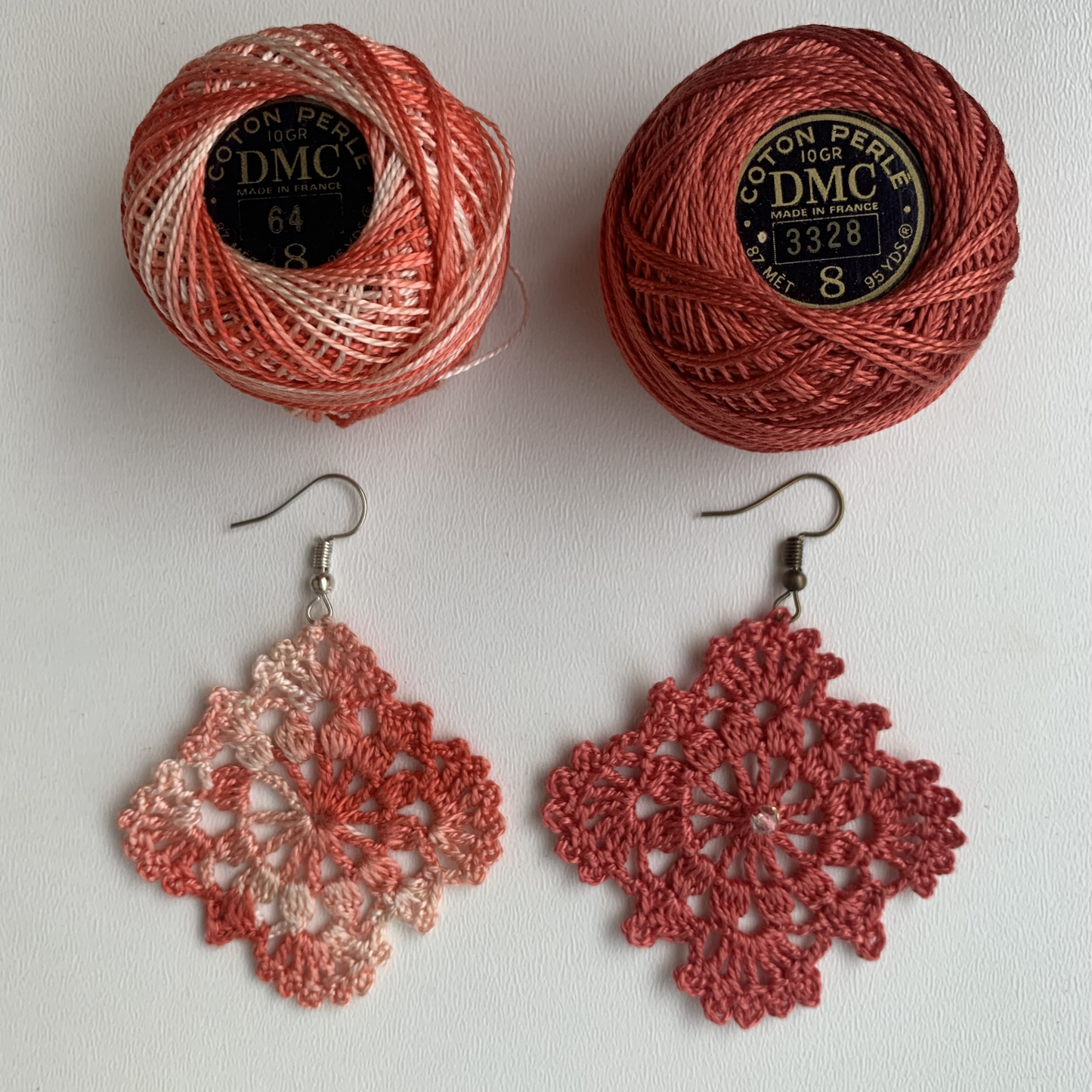 Crochet Earrings PDF Pattern – Beginner-Friendly Granny Lace Square Earrings