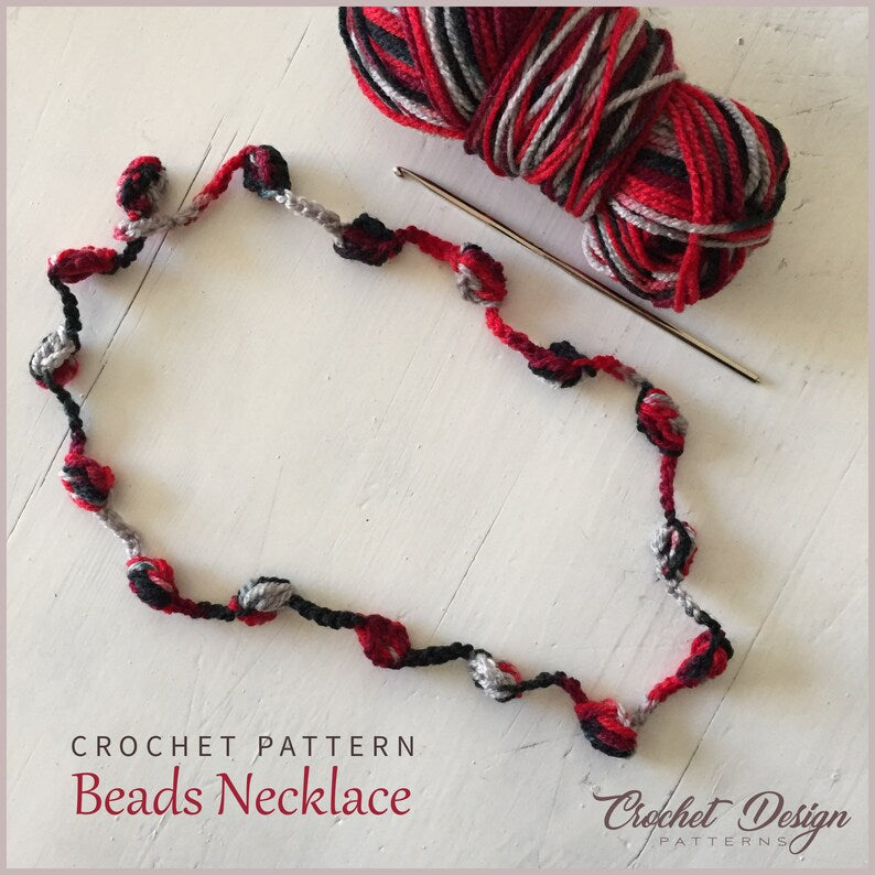 Crochet Bobble necklace | pdf pattern