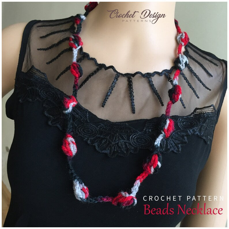 Crochet Bobble necklace | pdf pattern