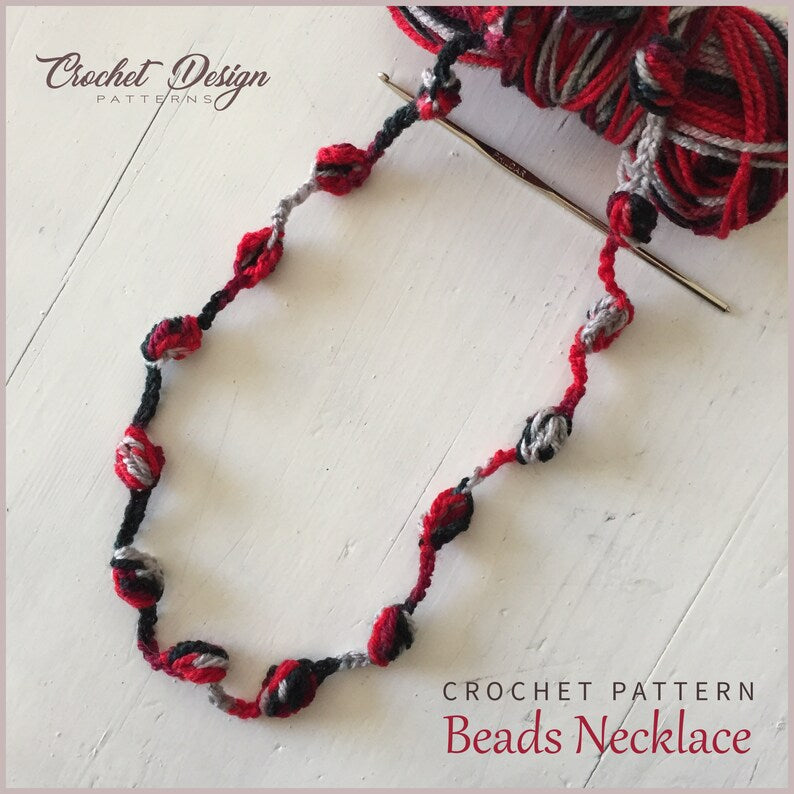 Crochet Bobble necklace | pdf pattern