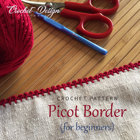 4 Crochet Mini Borders on fabric for Beginners + Free Gift! | PDF Patterns