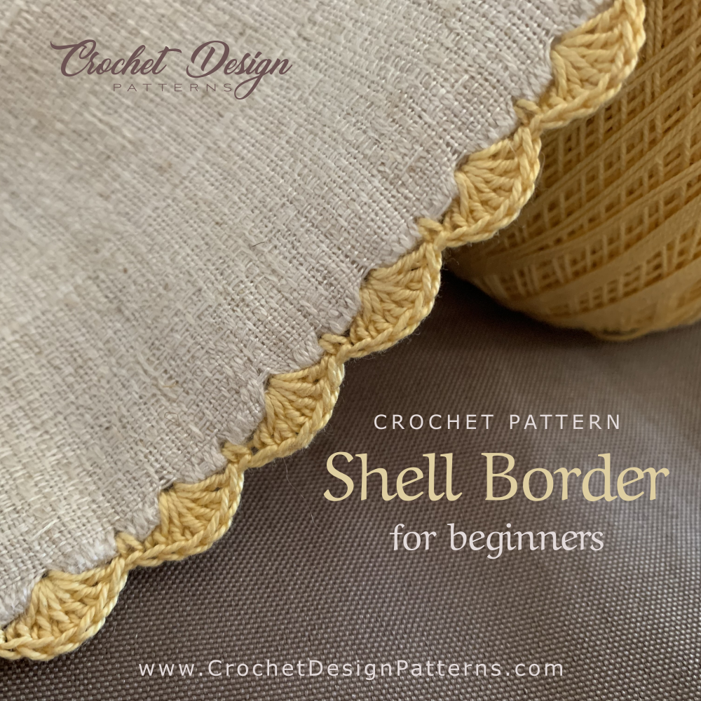 4 Crochet Mini Borders on fabric for Beginners + Free Gift! | PDF Patterns