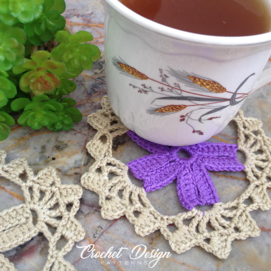 Crochet star coaster / Doily - Pdf Crochet Pattern
