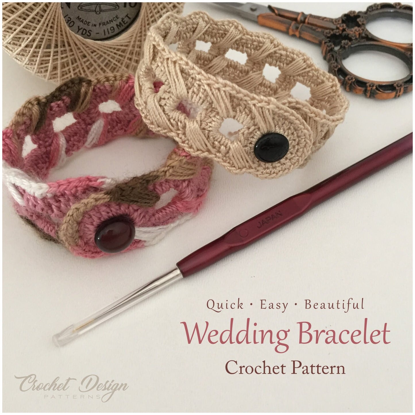 Crochet wedding bracelet/cuff | crochet pdf pattern