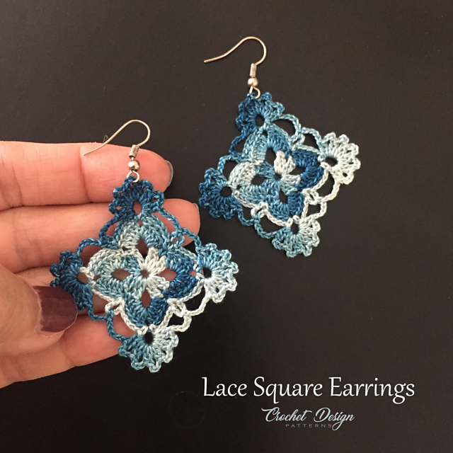 Handmade crochet earrings | Inkea art and design