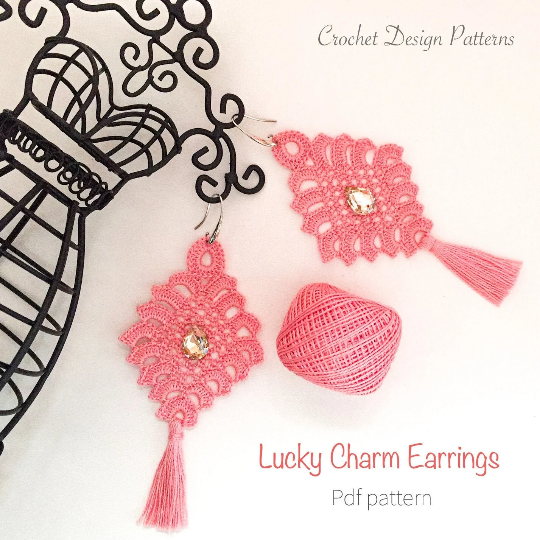 Crochet BUNDLE of 12 Earrings Crochet Patterns + free zwaheg earrings gift