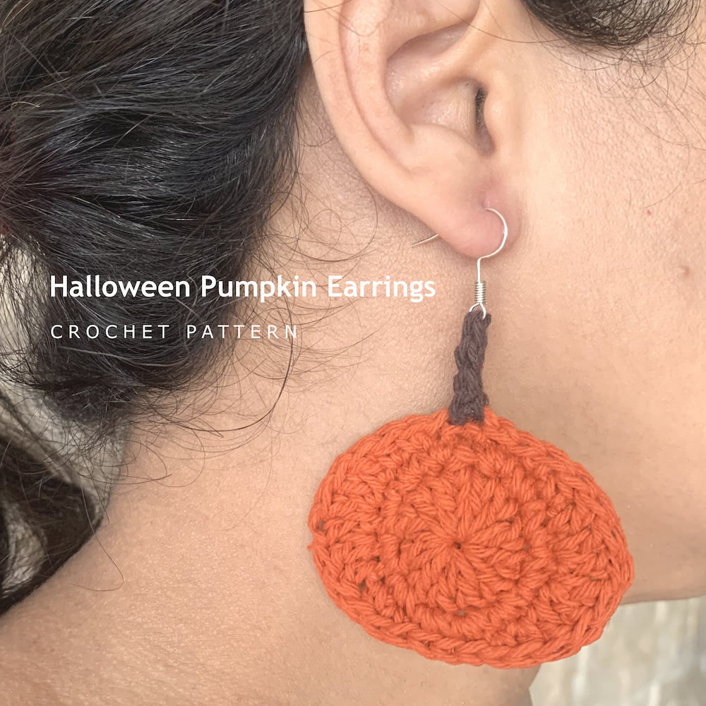 Halloween Pumpkin Earrings | PDF Crochet Pattern
