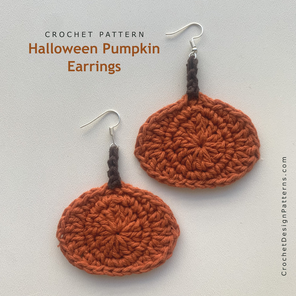 Halloween Pumpkin Earrings | PDF Crochet Pattern
