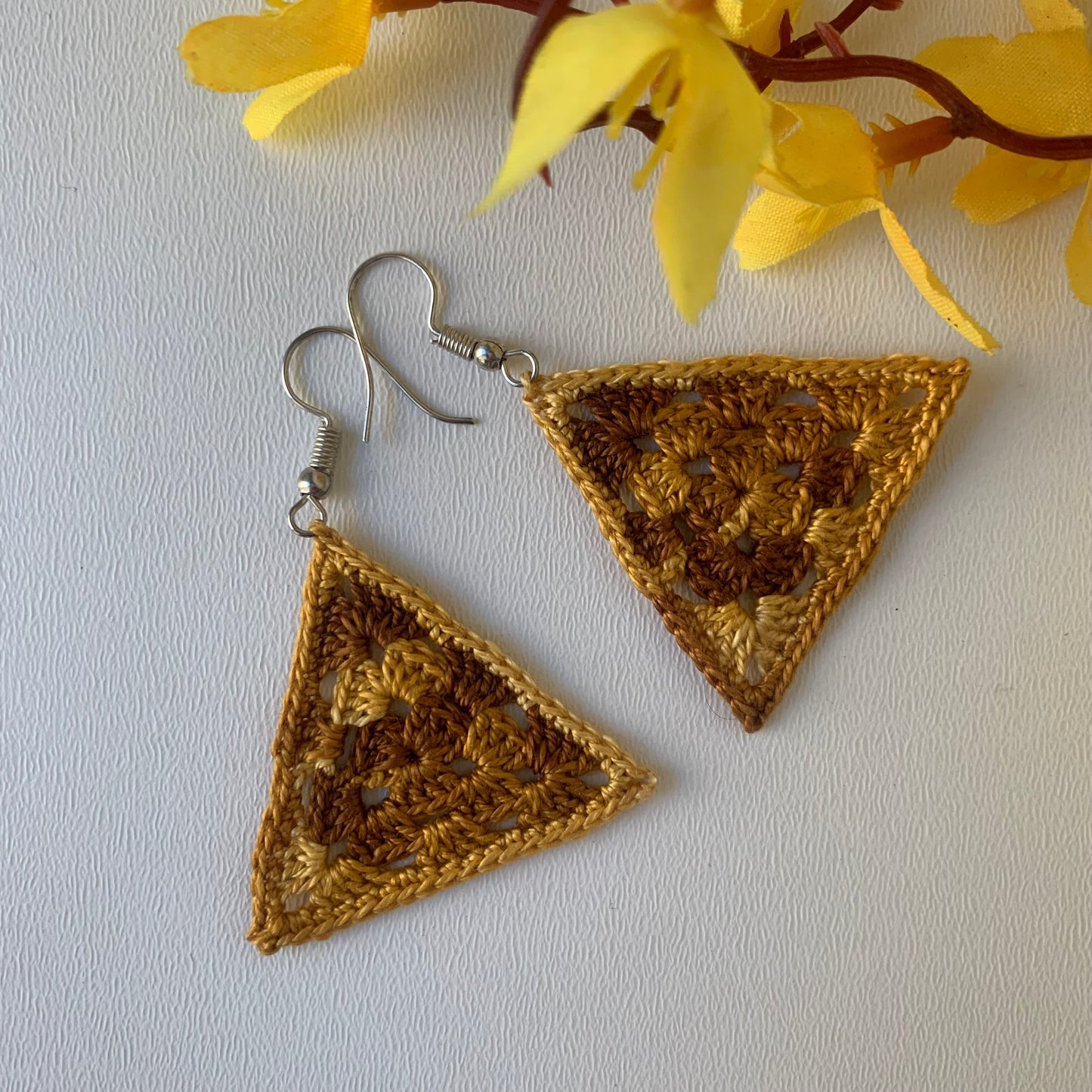 Granny Triangle Earrings | Crochet Pattern