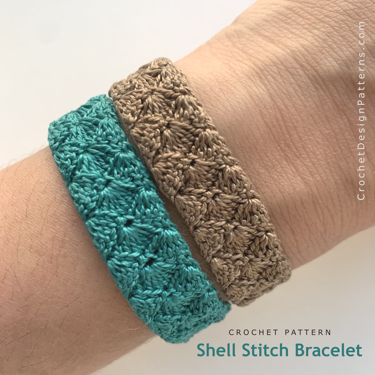 Shell Stitch Crochet Bracelet Pattern — Easy Beginner, Unisex, Instant PDF Download