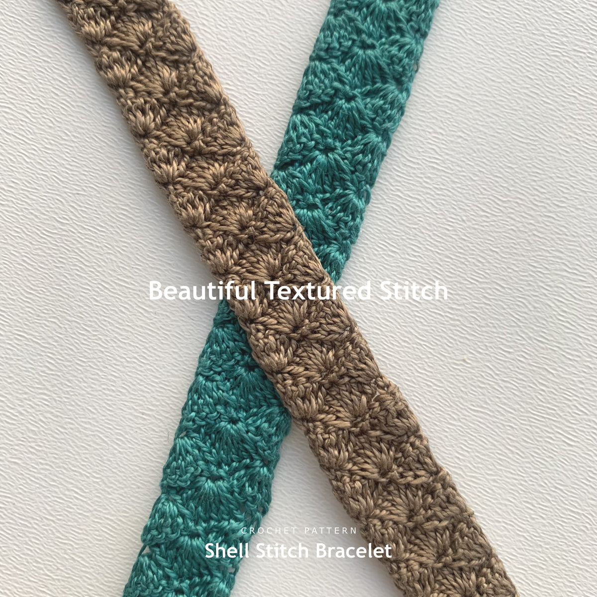 Shell Stitch Crochet Bracelet Pattern — Easy Beginner, Unisex, Instant PDF Download