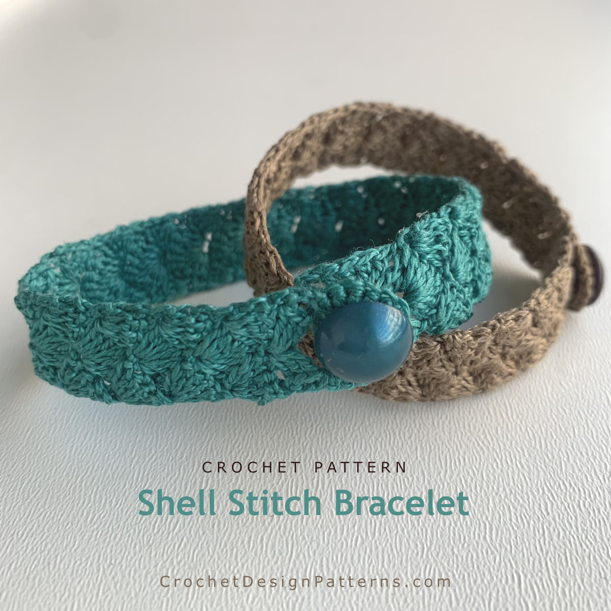 Shell Stitch Crochet Bracelet Pattern — Easy Beginner, Unisex, Instant PDF Download