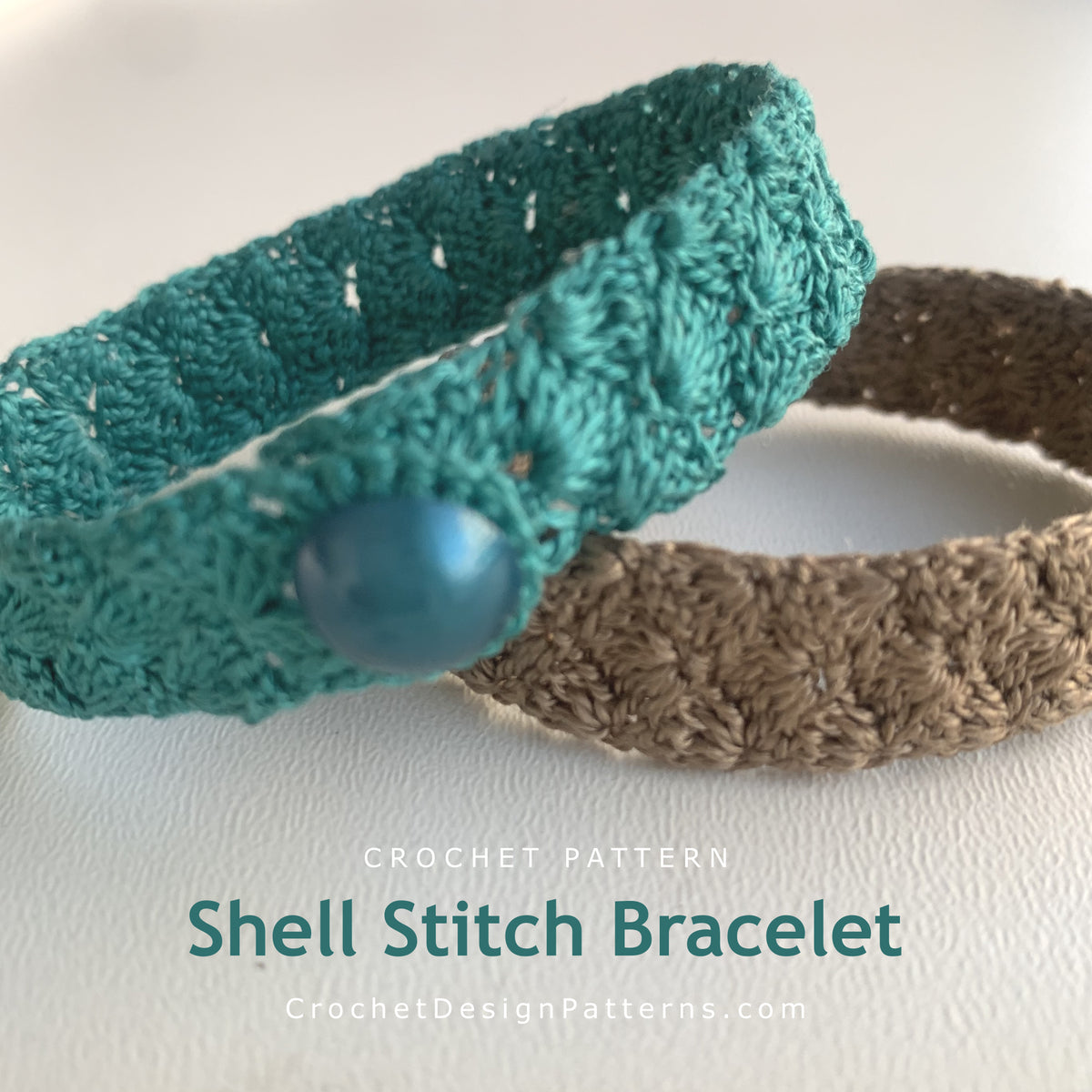 Shell Stitch Crochet Bracelet Pattern — Easy Beginner, Unisex, Instant PDF Download