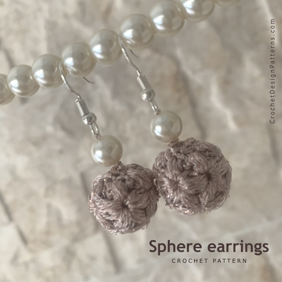 Crochet Sphere Earrings Pattern | 3D Crochet Ball Earrings PDF