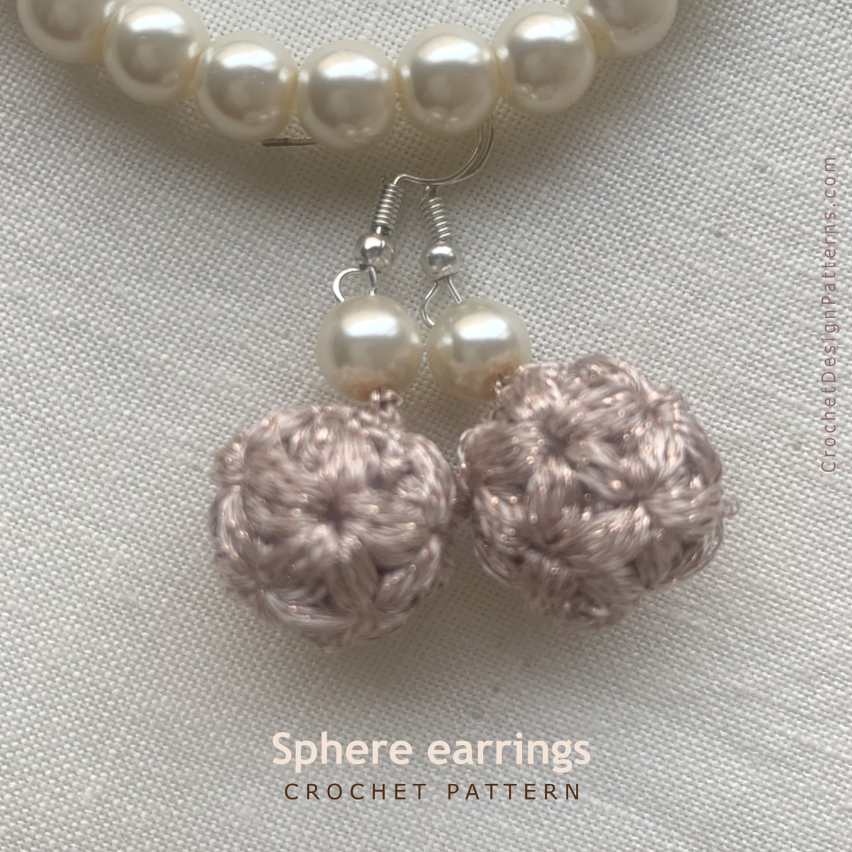 Crochet Sphere Earrings Pattern | 3D Crochet Ball Earrings PDF