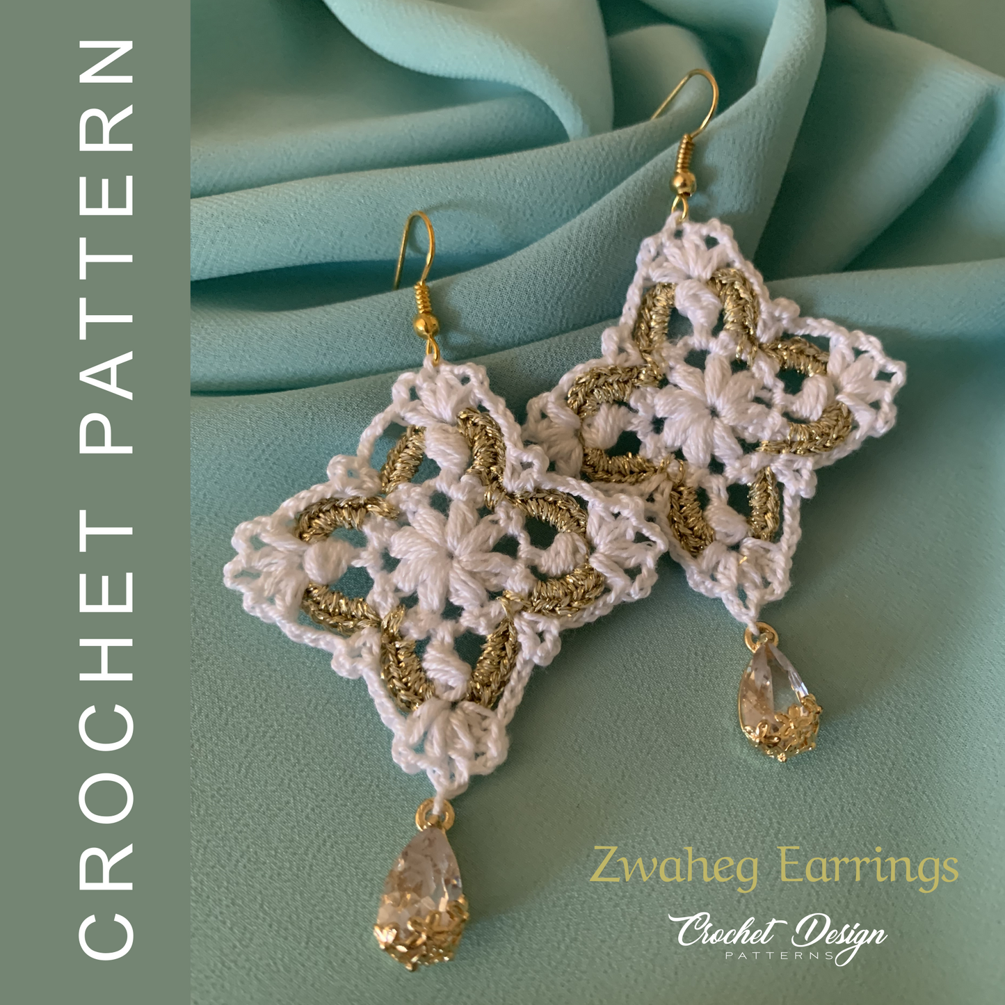 Zwaheg Square Earrings | pdf Crochet Pattern