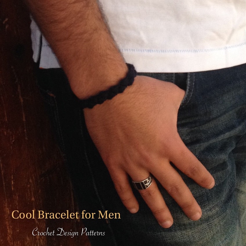 Cool Bracelet for Men Best Gift for Father’s Day - Crochet Pattern -