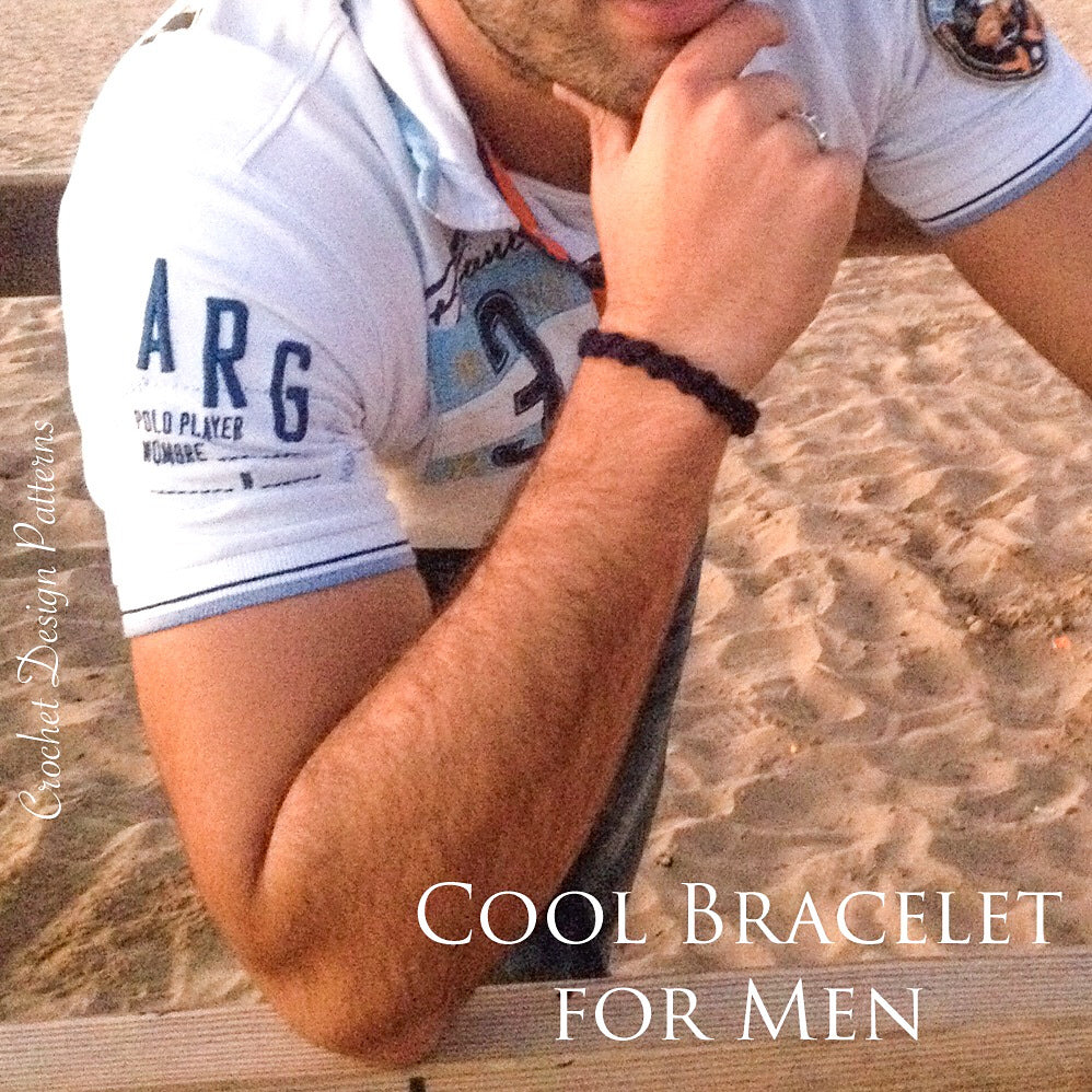 cool bracelet for men cord crochet