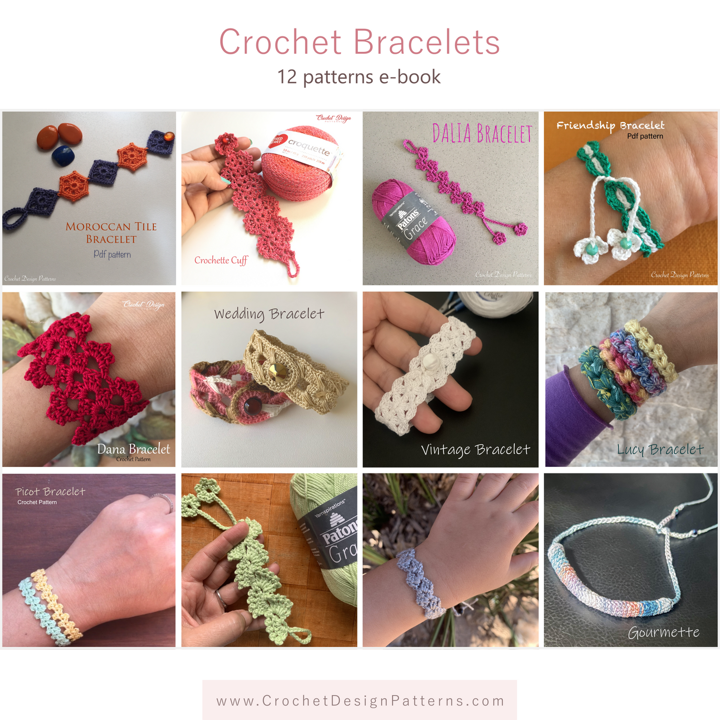 12 Crochet Bracelets Patterns