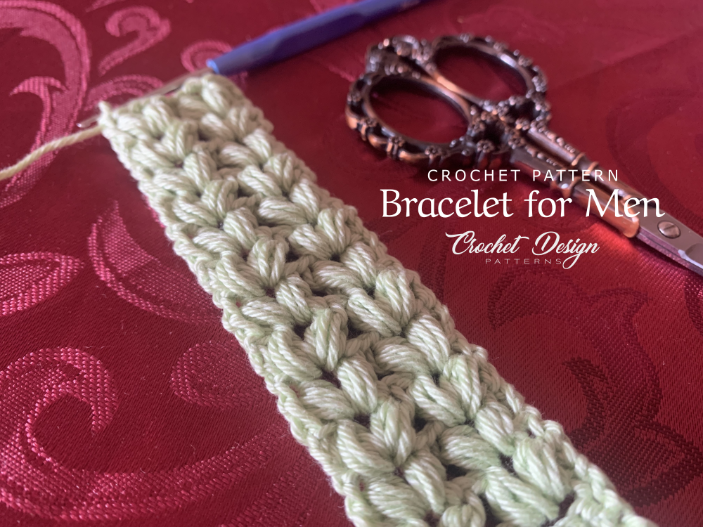 crochet wip bracelet for men pdf pattern