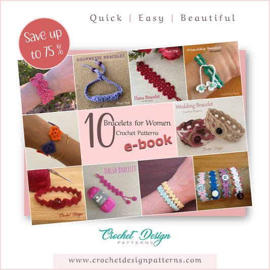 Crochet Bracelets Bundle X patterns+ vintage bracelet free pattern