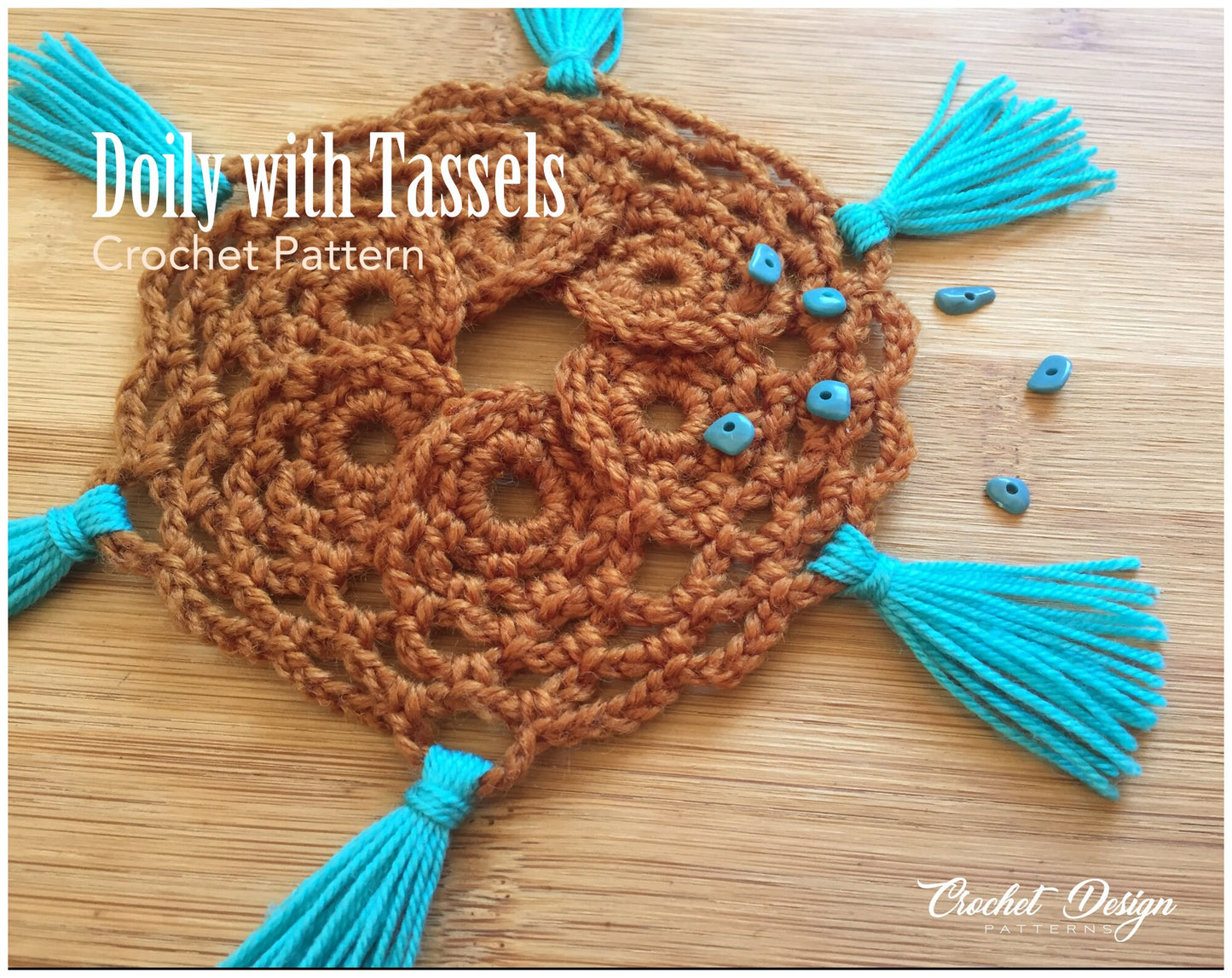 Doily / coaster with tassels | Crochet pdf pattern