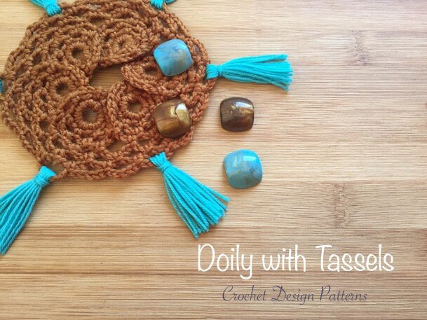 Doily / coaster with tassels | Crochet pdf pattern
