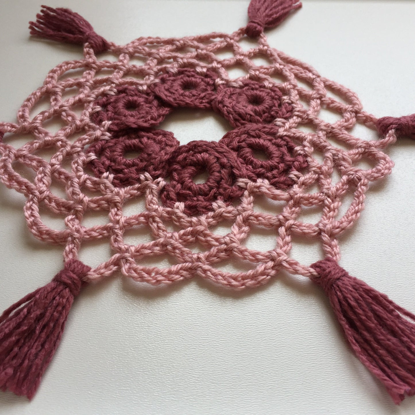 Doily / coaster with tassels | Crochet pdf pattern