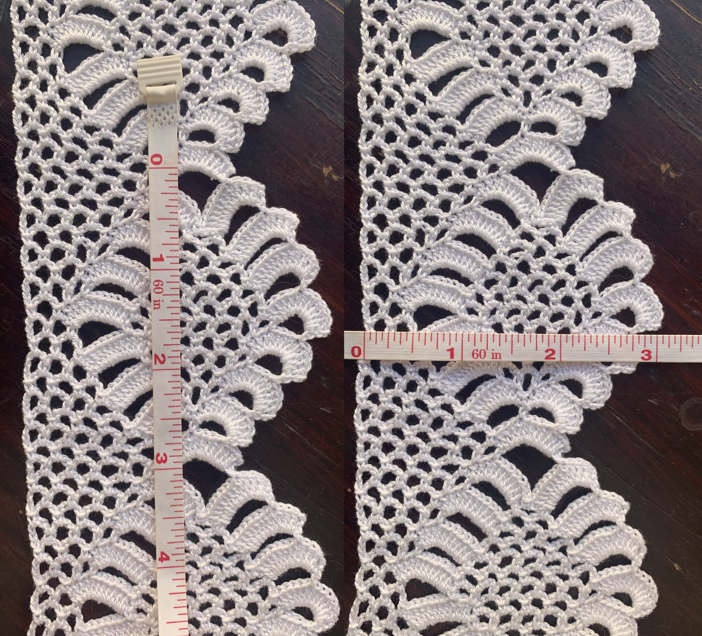 Crochet Lacy border with square mini border pattern