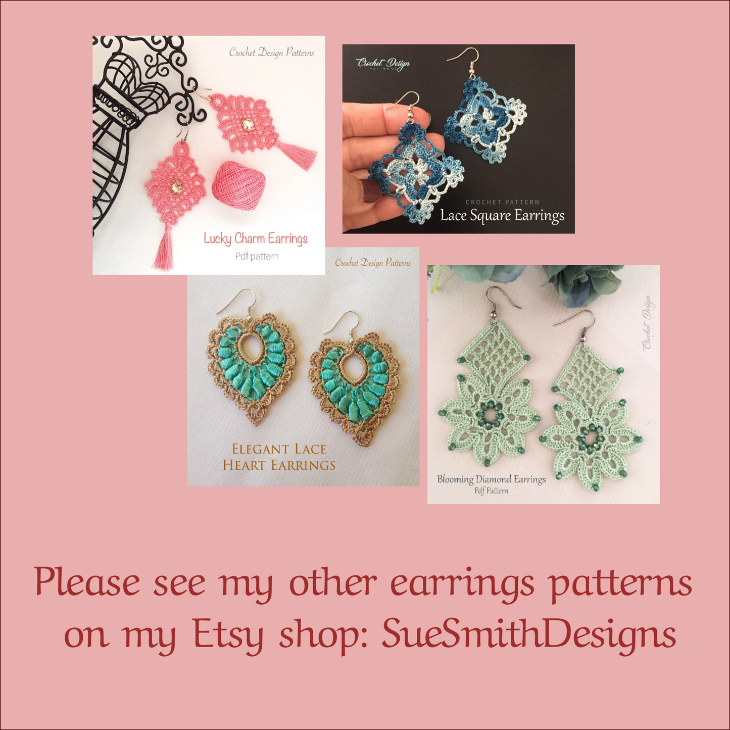 Spiral Earrings | Pdf crochet pattern for beginners