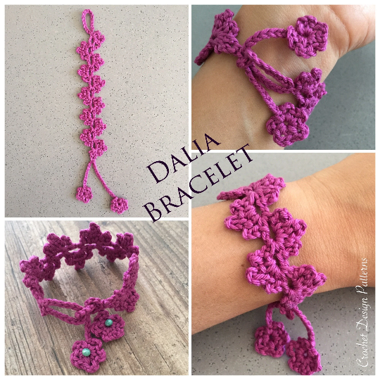 Dalia Bracelet for beginners | Crochet Pattern
