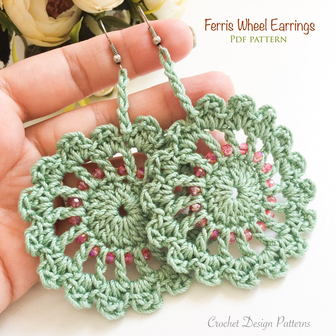 12 Crochet Earring Patterns – 75% Off Flash Sale!