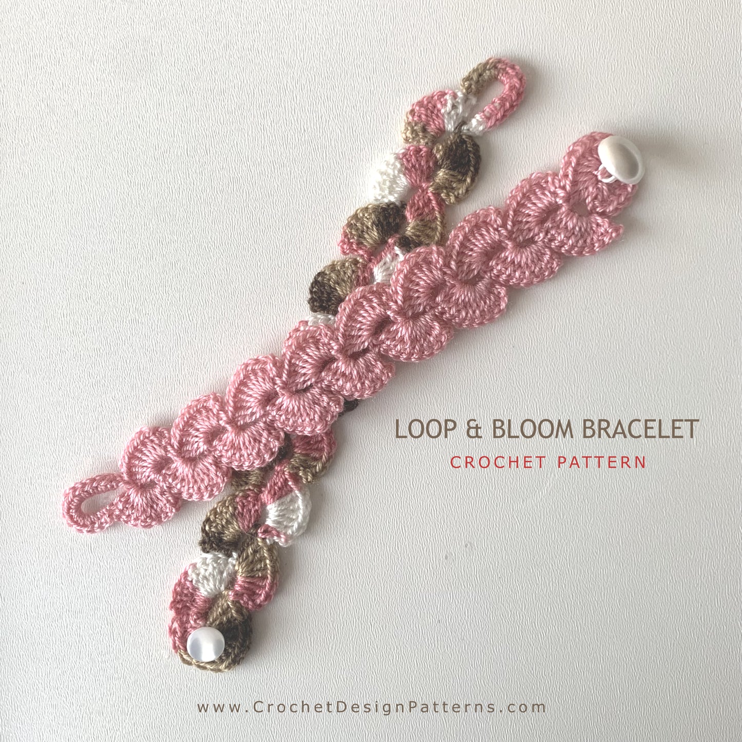 Loop and Bloom Bracelet  – Easy Beginner | Crochet Pattern