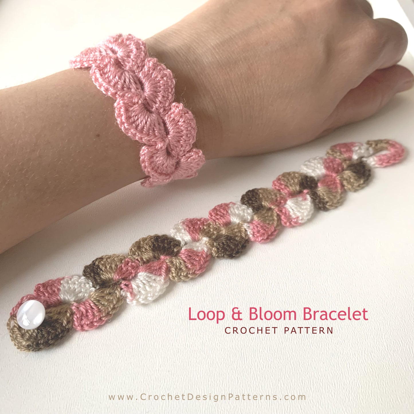 Loop and Bloom Bracelet  – Easy Beginner | Crochet Pattern