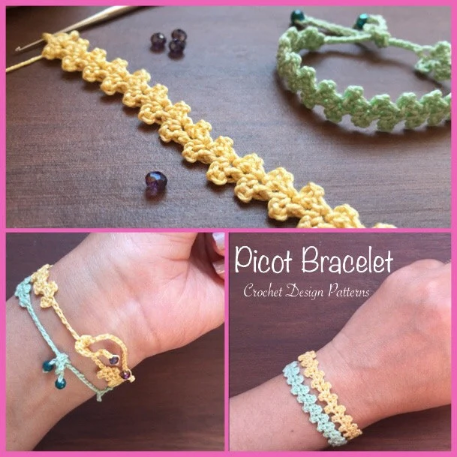 Picot Crochet Bracelet Pattern
